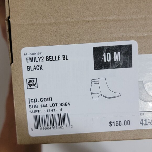 Clarks Emily2 Belle Ankle Boots Womens 10 Black Classic Chic MInimalist Comfort - Picture 5 of 6